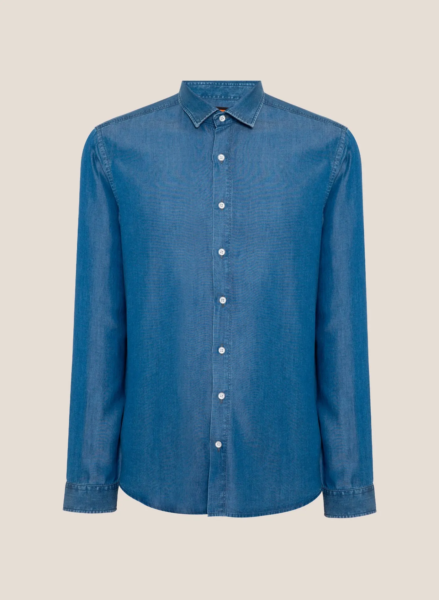 Camisa jeans azul — frente